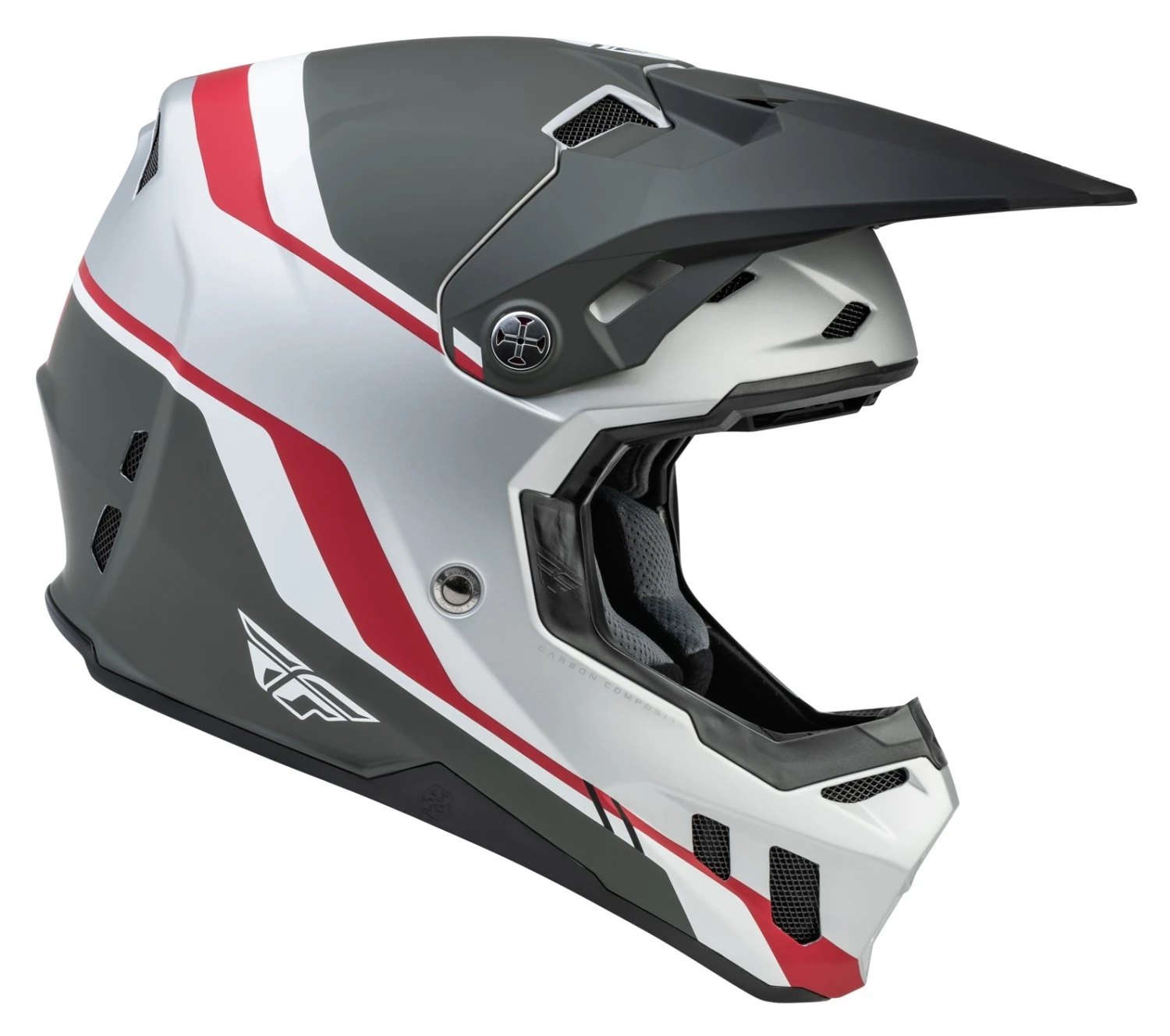 Fly Racing Formula CC Driver Helmet Silver/Red/White / LG [Open Box] - Image 4