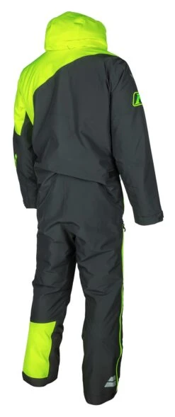 Klim Railslide One-Piece Suit -Motorcycle Accessories Store klim railslide one piece suit grey hi viz yellow 1