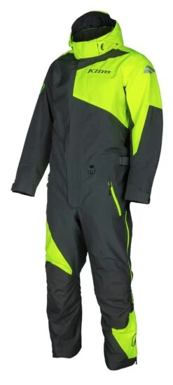 Klim Railslide One-Piece Suit -Motorcycle Accessories Store klim railslide one piece suit grey hi viz yellow