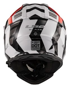 LS2 Blaze Xtreme Helmet -Motorcycle Accessories Store ls2 blaze xtreme helmet red black white 3
